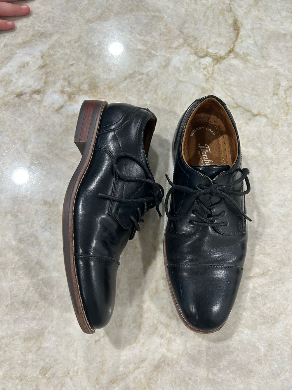 Florsheim Black Kids Lace-Up Dress Shoes